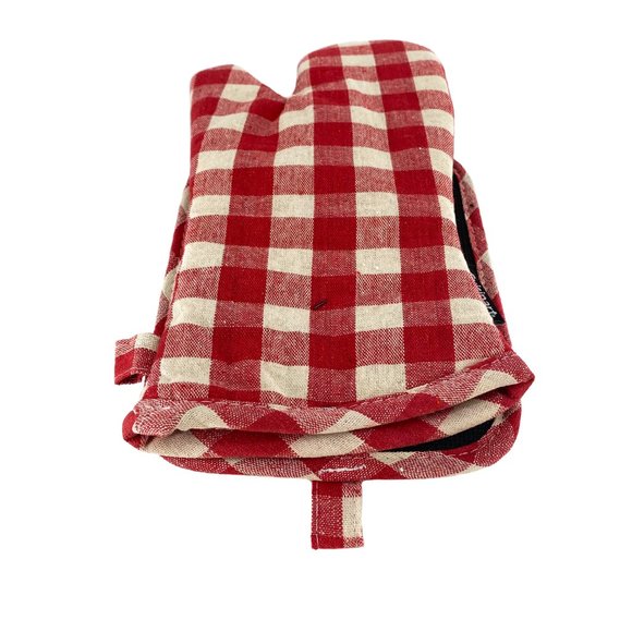 CUISINART Red Plaid Heat Resistant Oven Mitt & Pot Holder - Picture 5 of 12